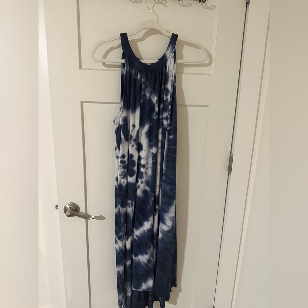 Lane Bryant Blue and White Dress